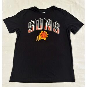 NBA Phoenix Suns Graphic T-Shirt Mens Large Black Sunburst Logo Short Sleeve Tee